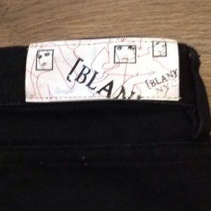 Designer black skinny jeans